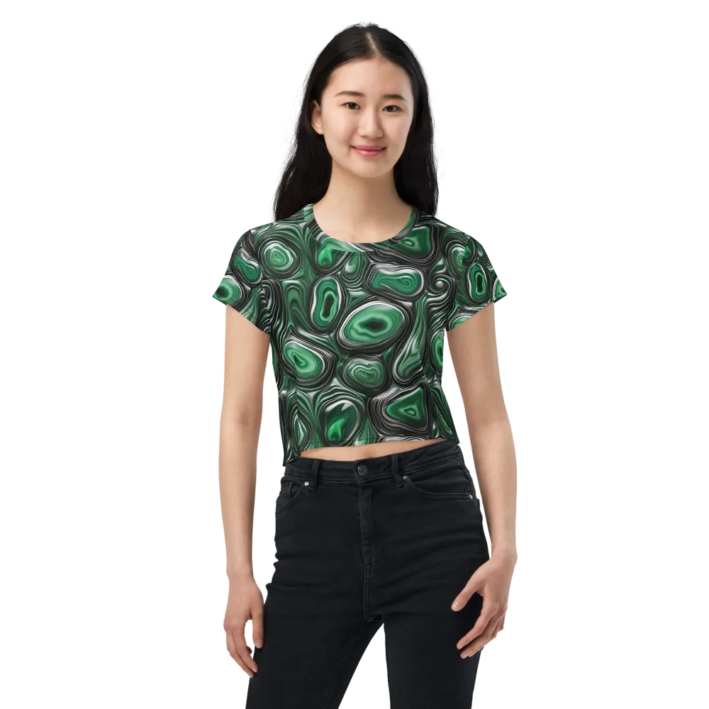 Emerald Agate on Crop Tee — Front
