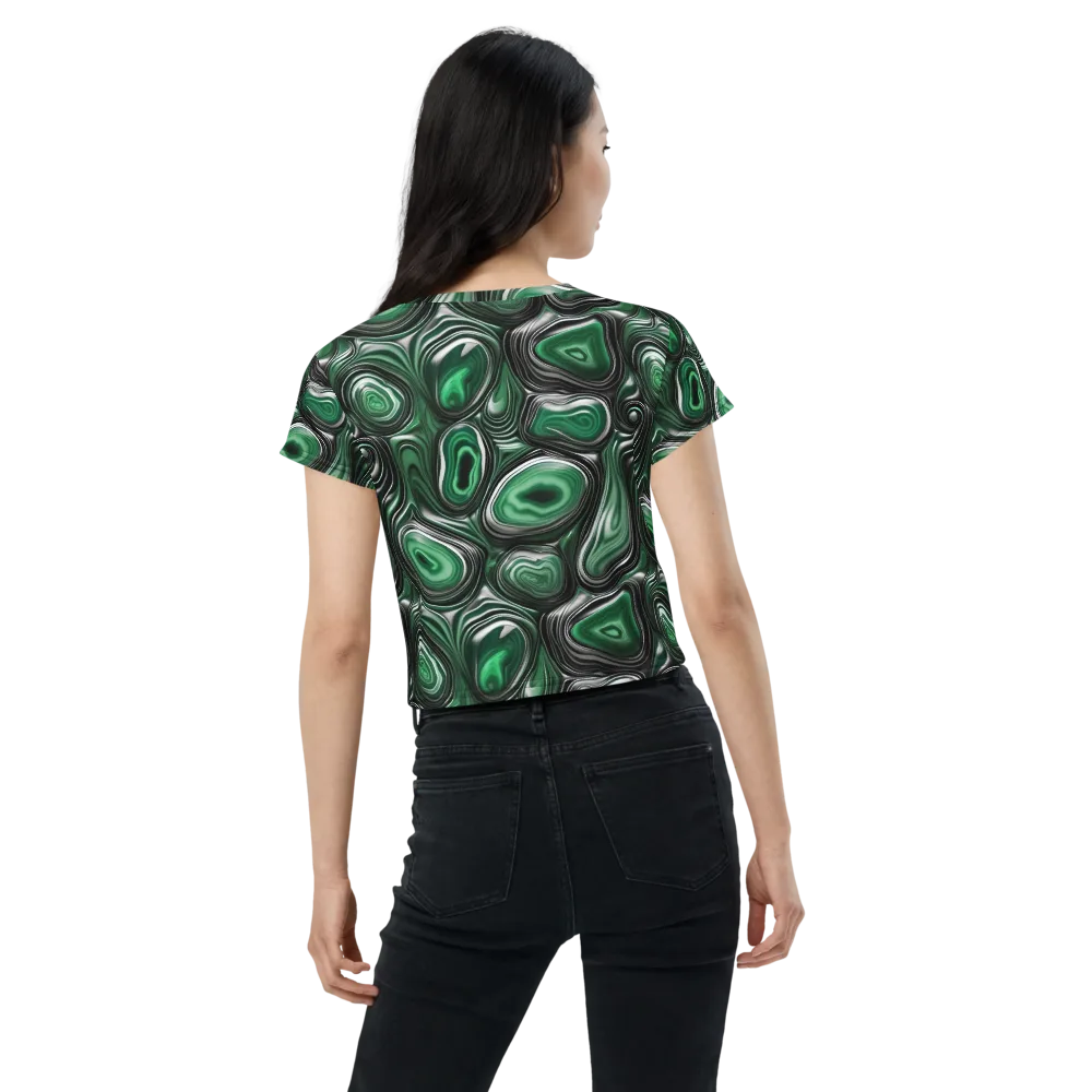 Emerald Agate on Crop Tee — Back