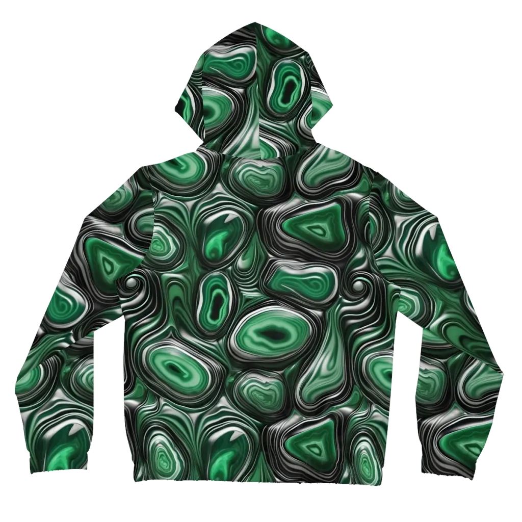 Emerald Agate on Women's Full-Zip Hoodie — Back