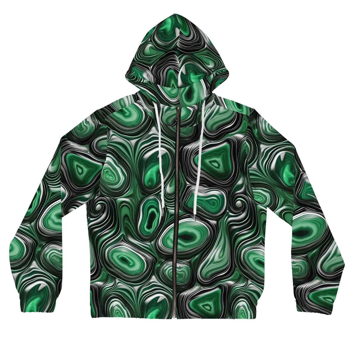Emerald Agate on Women's Full-Zip Hoodie — Front