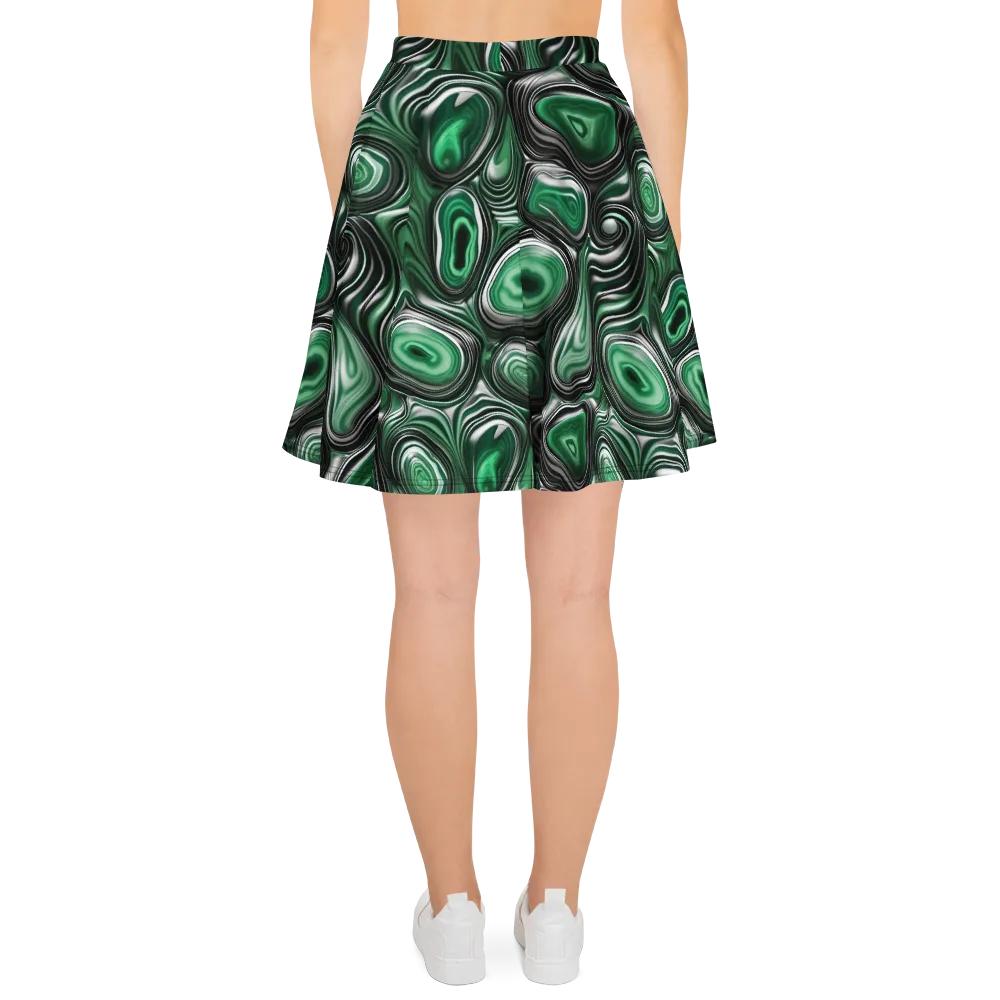 Emerald Agate on Skater Skirt — Back