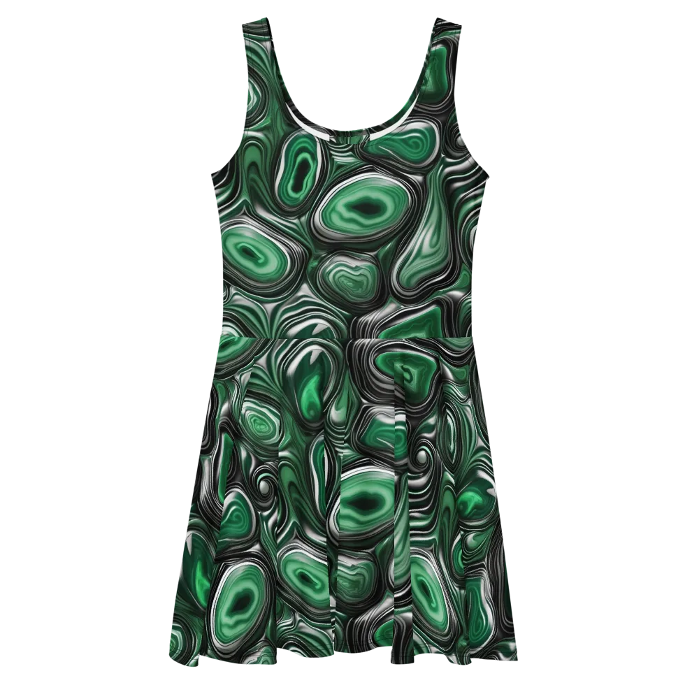Emerald Agate on Skater Dress — Front