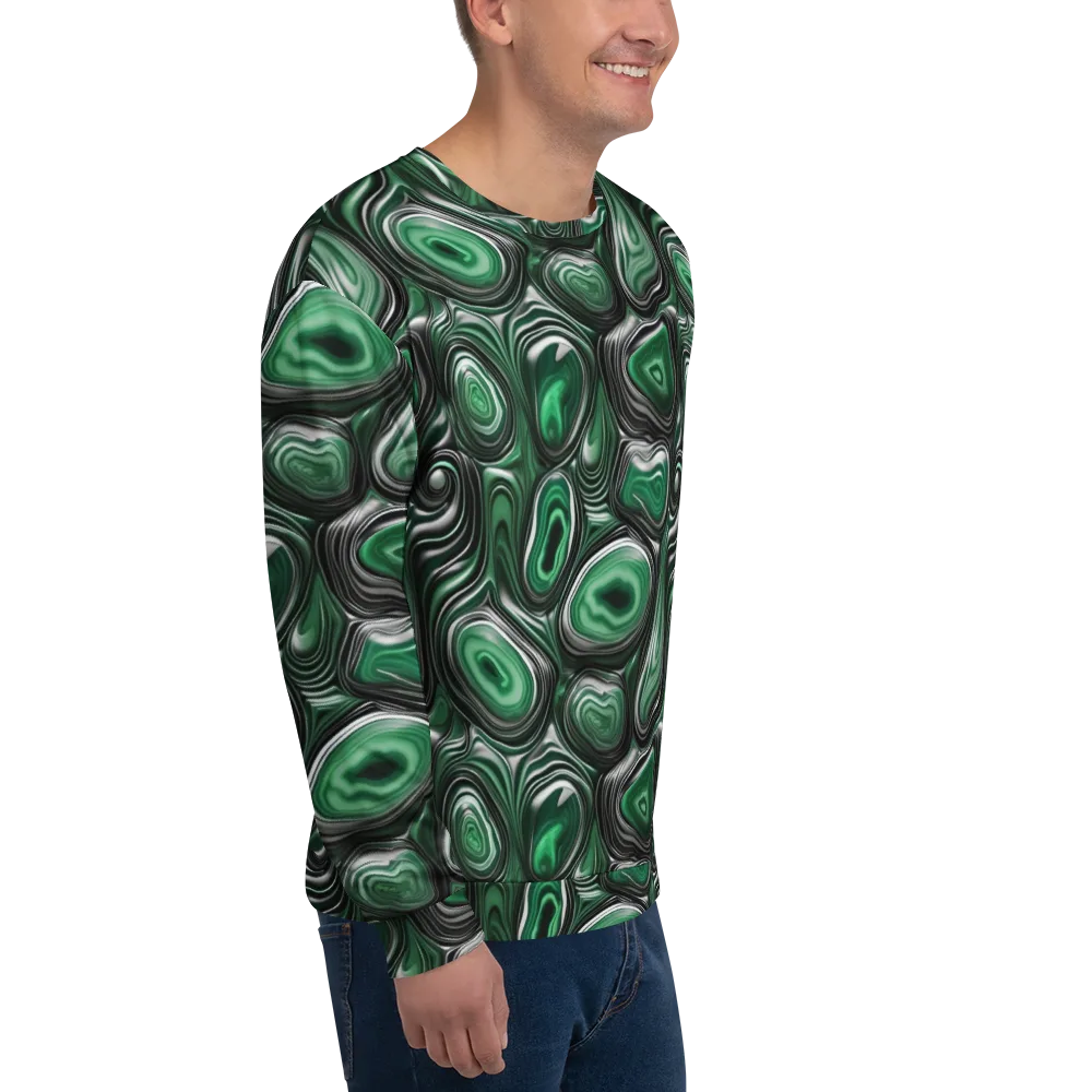 Emerald Agate on Sweatshirt — Right Front