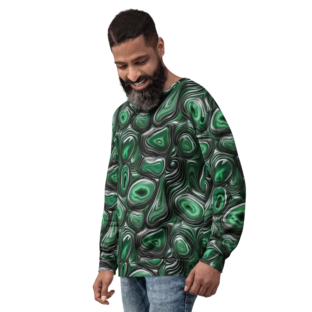 Emerald Agate on Sweatshirt — Left Front