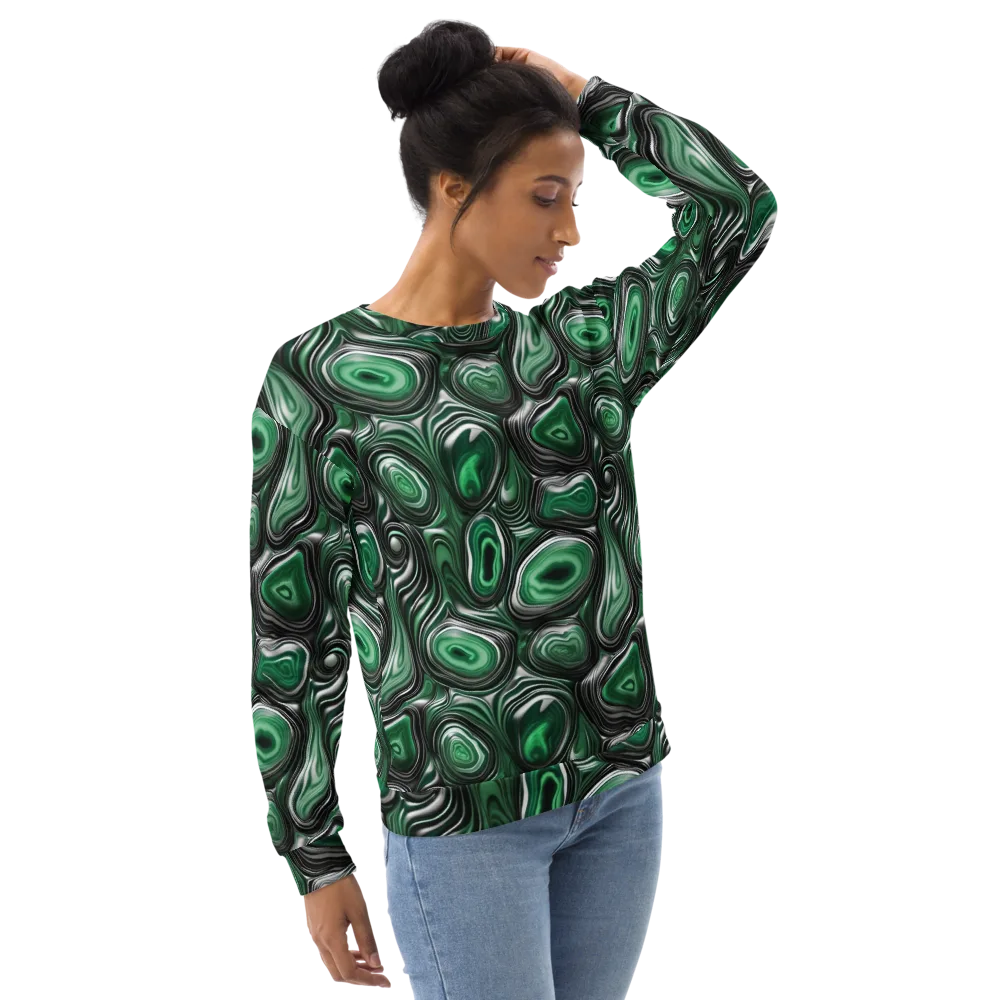 Emerald Agate on Sweatshirt — Right Front