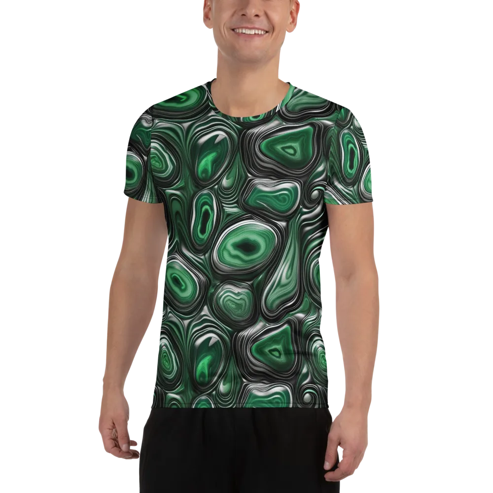 Emerald Agate on Men's Athletic T-Shirt — Front