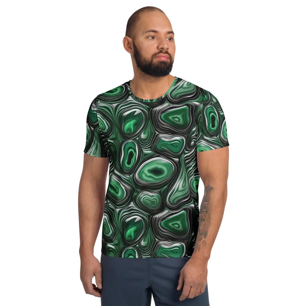 Emerald Agate on Men's Athletic T-Shirt — Front
