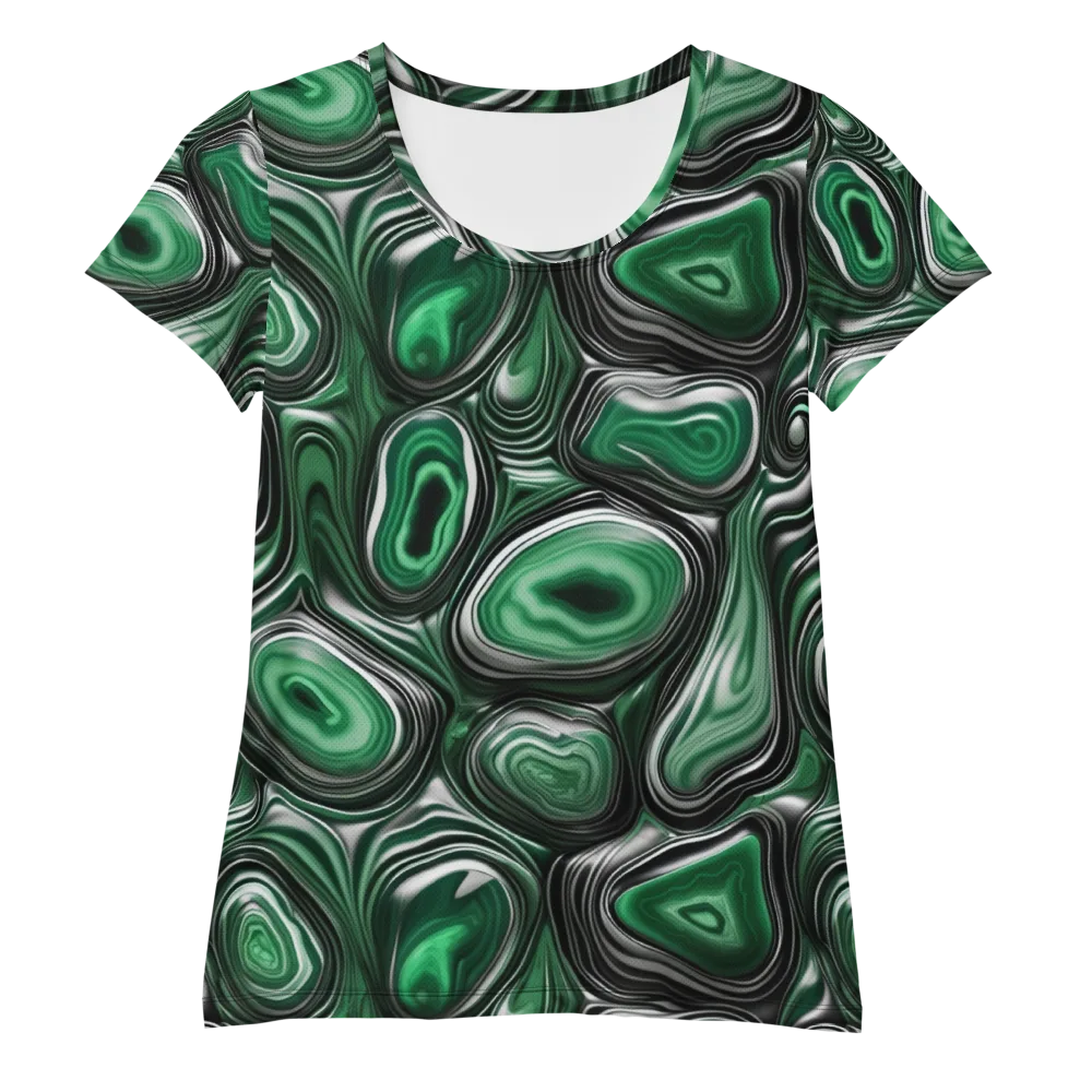 Emerald Agate on Women's Athletic T-Shirt — Front