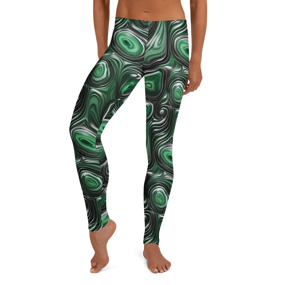 Emerald Agate on Leggings — Front