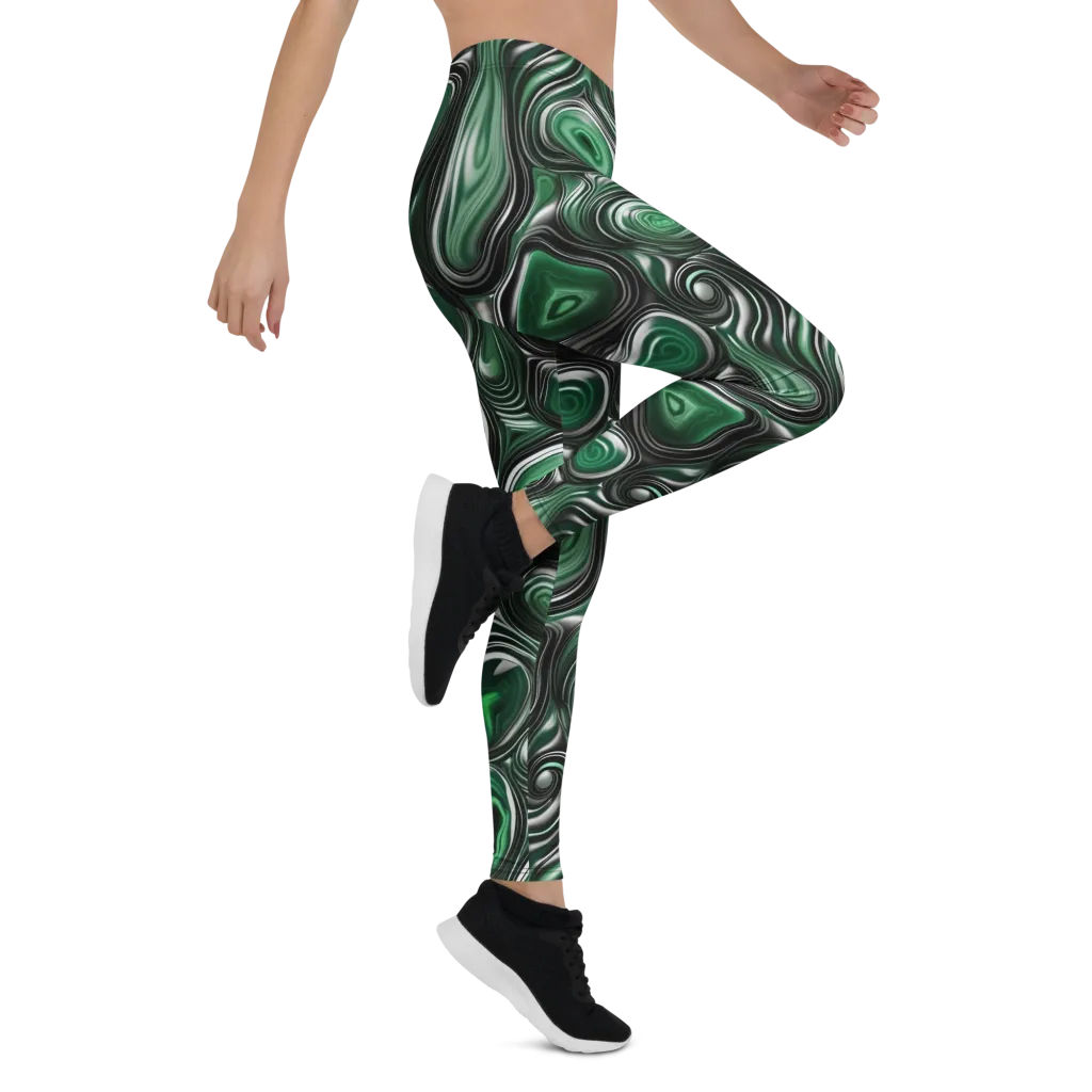 Emerald Agate on Leggings — Right