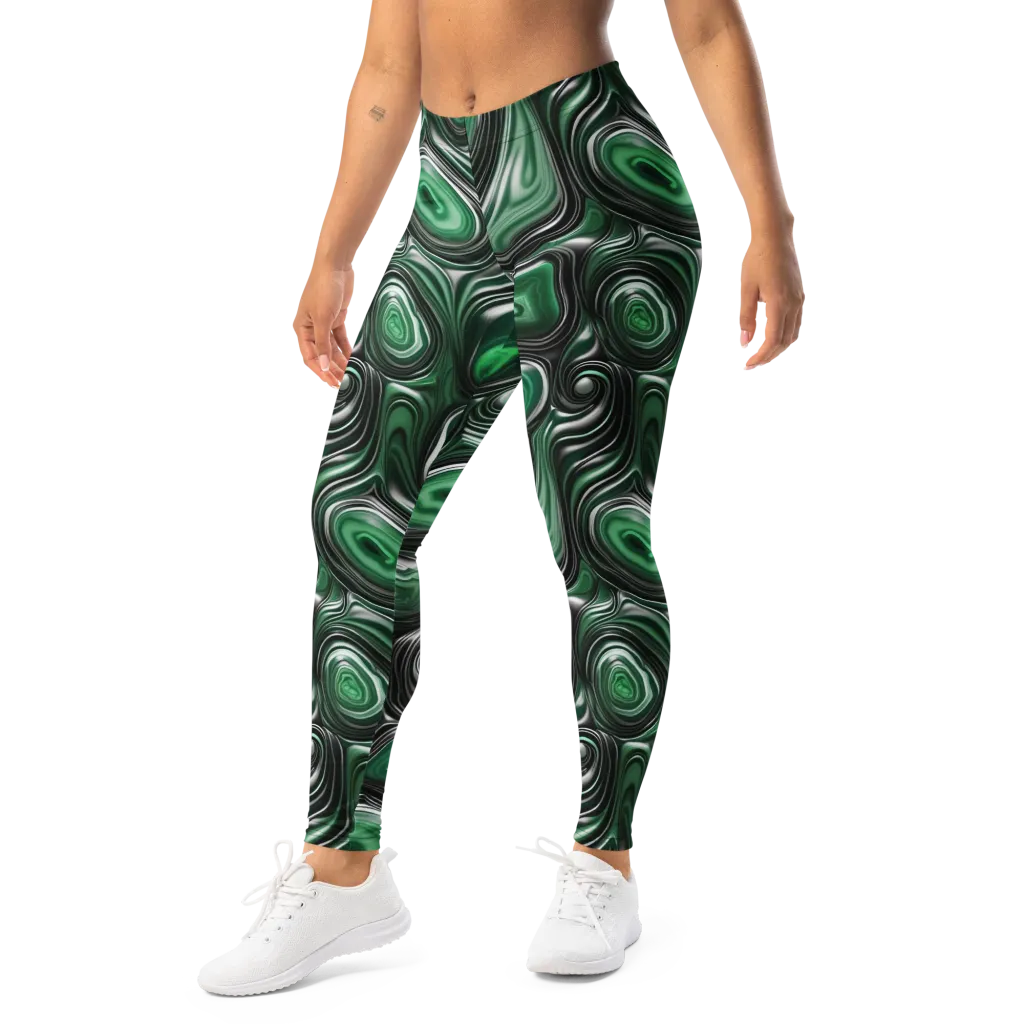 Emerald Agate on Leggings — Left Front