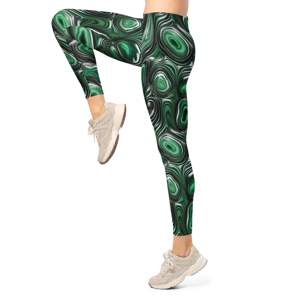 Emerald Agate on Leggings — Left
