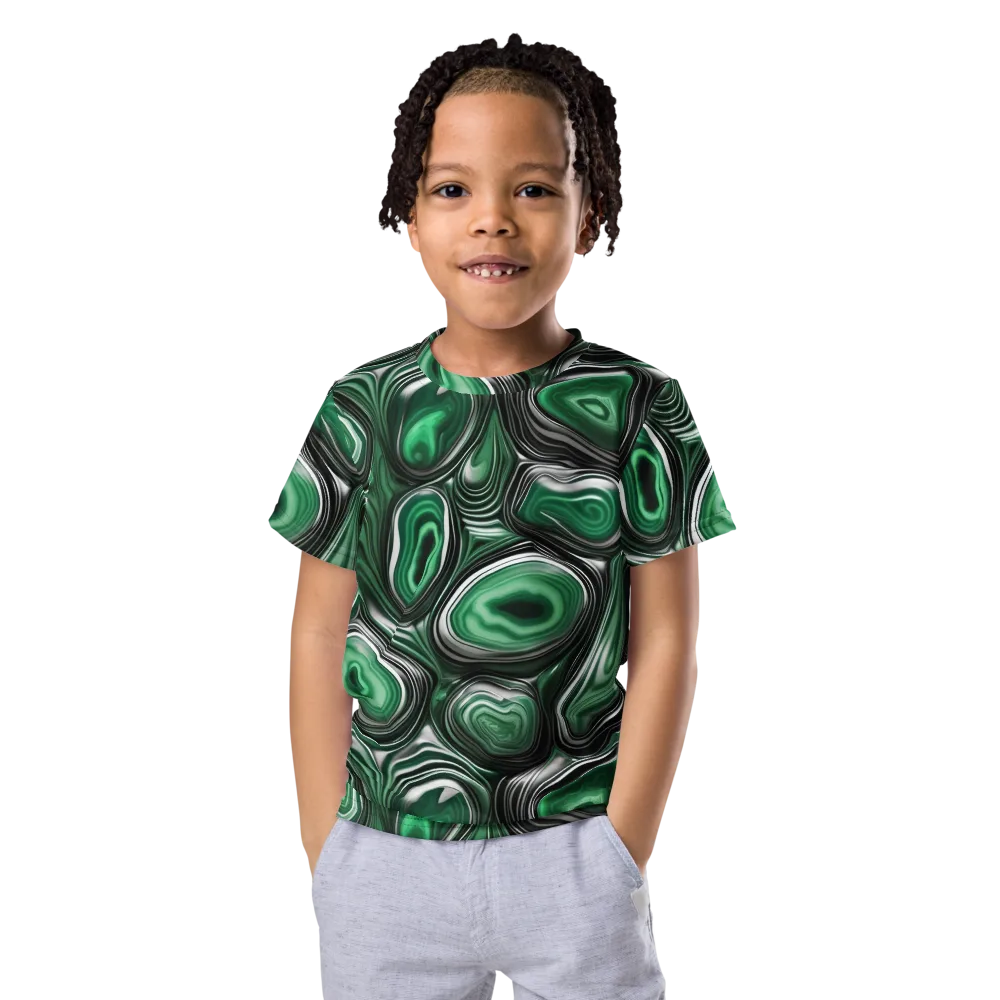 Emerald Agate on Kids Crew Neck T-Shirt — Front