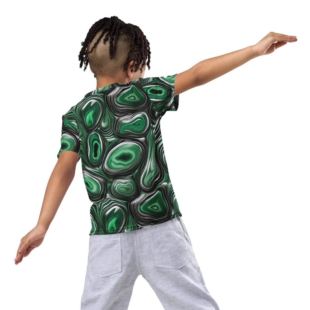 Emerald Agate on Kids Crew Neck T-Shirt — Back