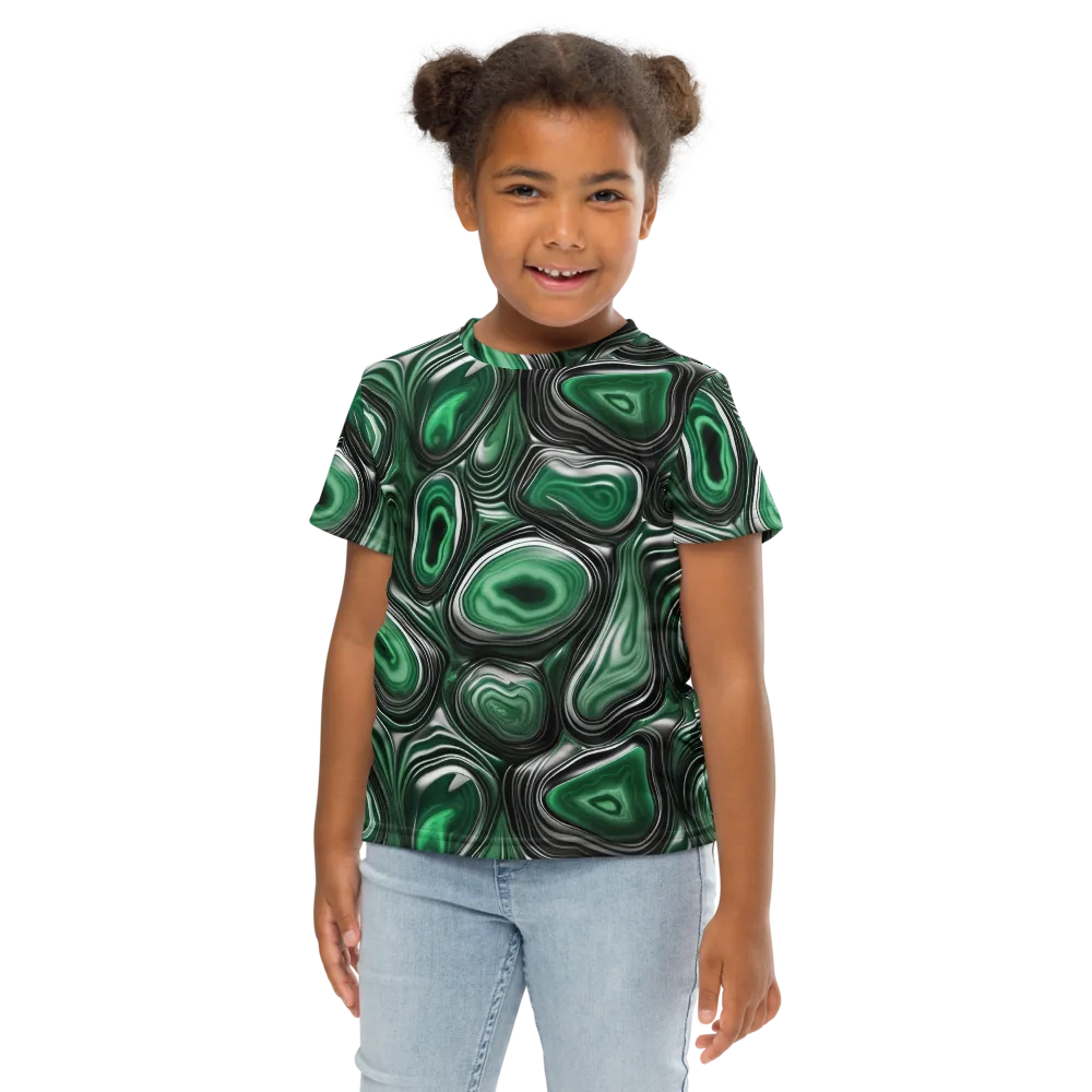 Emerald Agate on Kids Crew Neck T-Shirt — Front