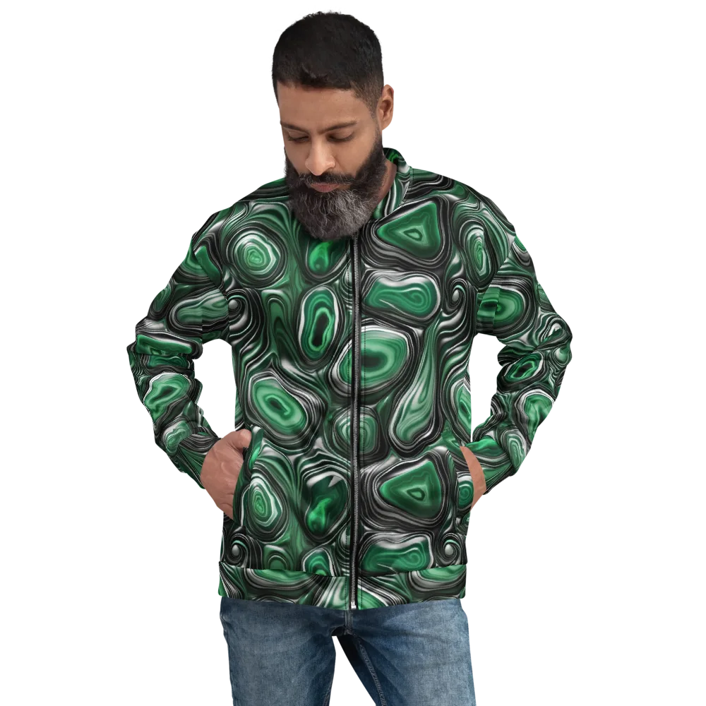 Emerald Agate on Bomber Jacket — Front