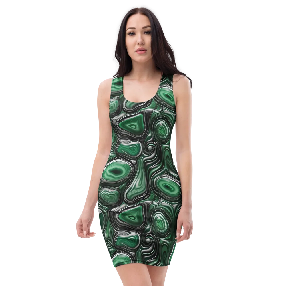 Emerald Agate on Bodycon Dress — Front