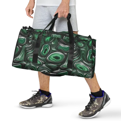 Emerald Agate on a Duffle Bag