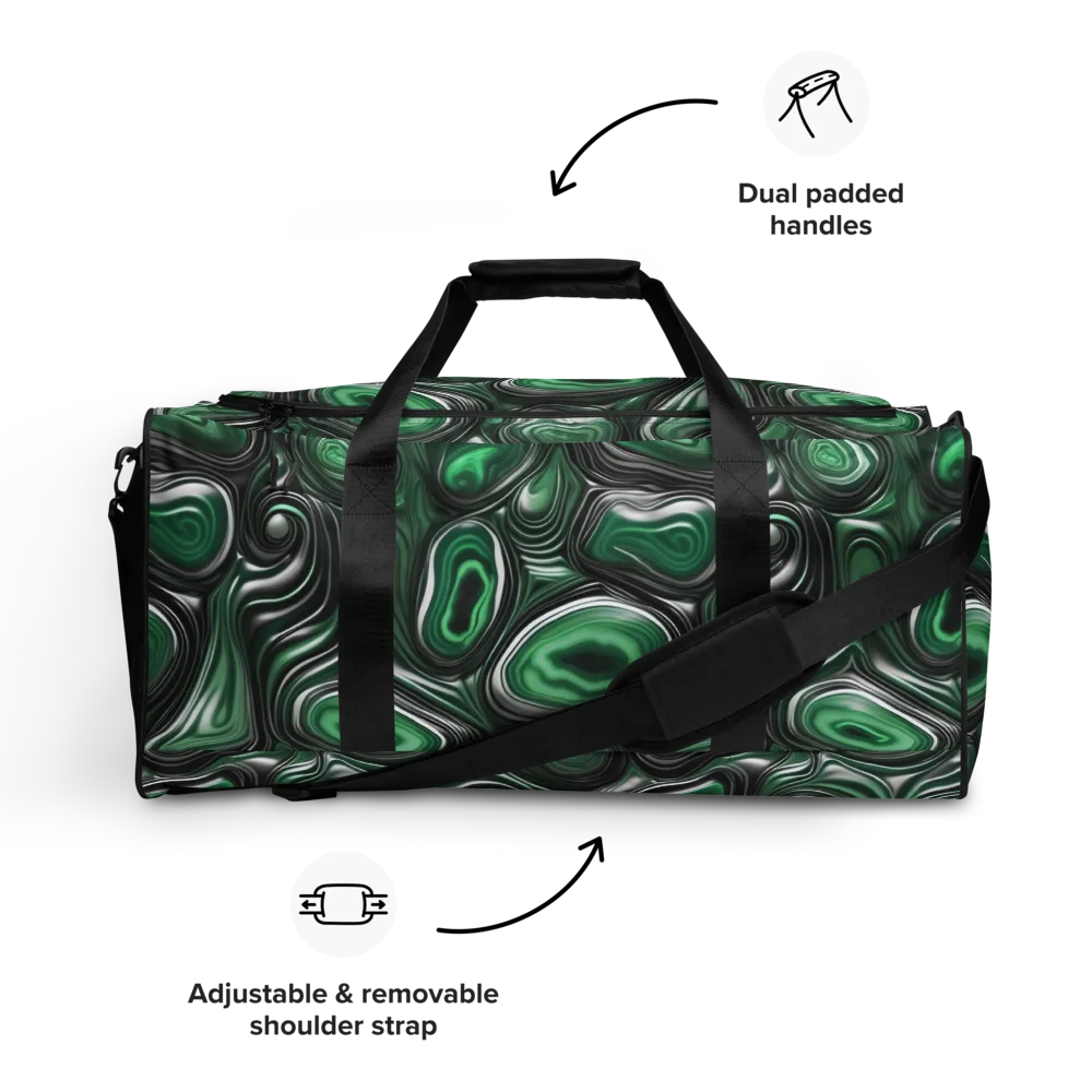 Emerald Agate on Duffle Bag — Front