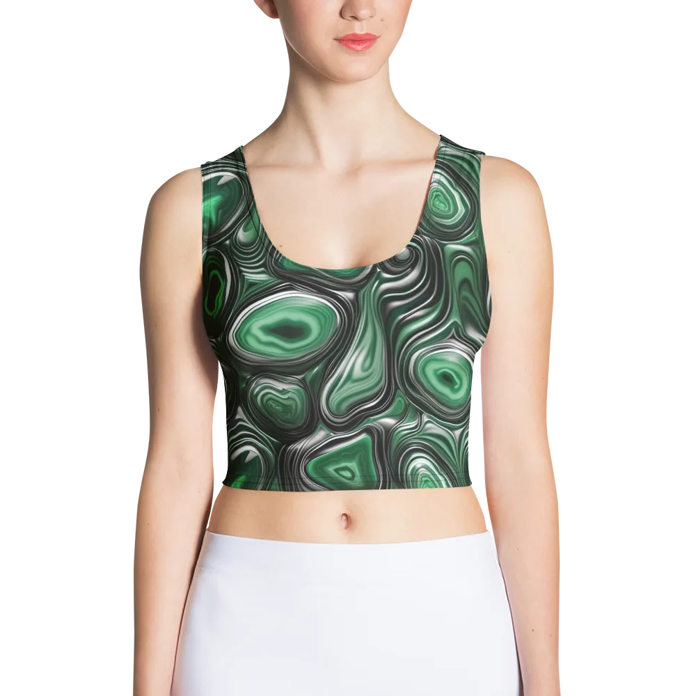 Emerald Agate on Crop Top — Front