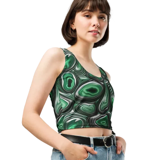 Emerald Agate on a Crop Top
