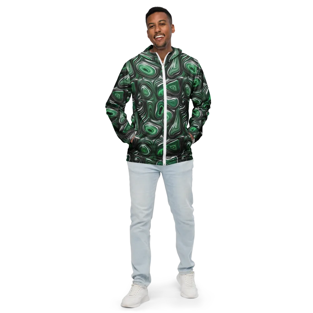 Emerald Agate on Men's Windbreaker — Front