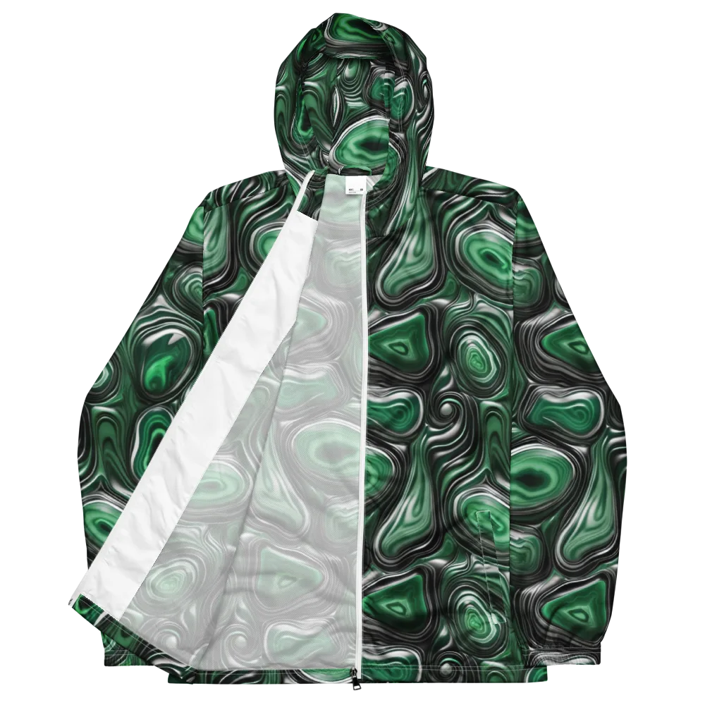 Emerald Agate on Men's Windbreaker — Front