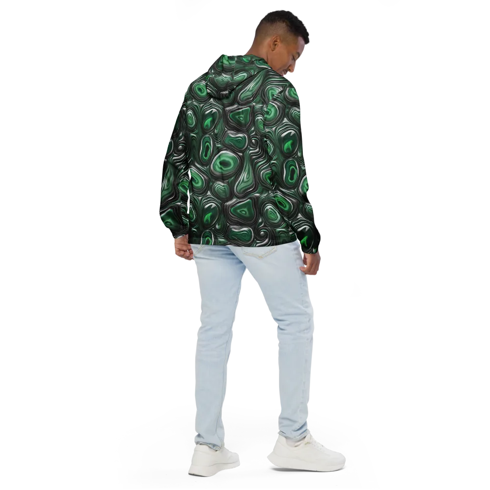 Emerald Agate on Men's Windbreaker — Back
