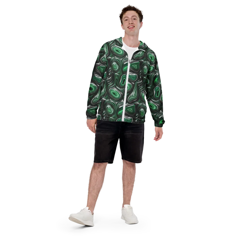 Emerald Agate on Men's Windbreaker — Front