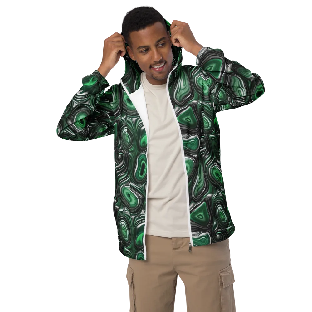 Emerald Agate on Men's Windbreaker — Front