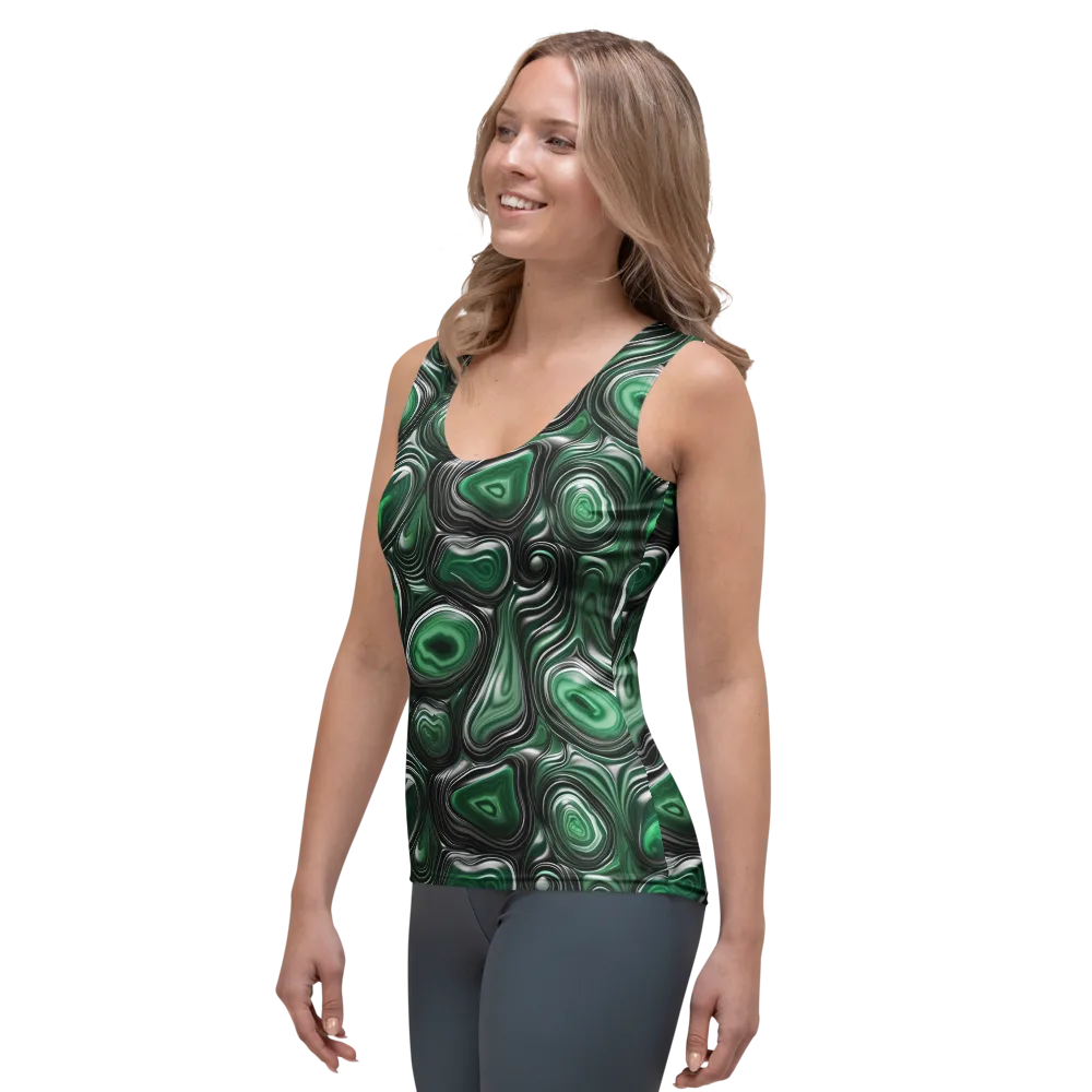 Emerald Agate on Women's Tank Top — Left Front