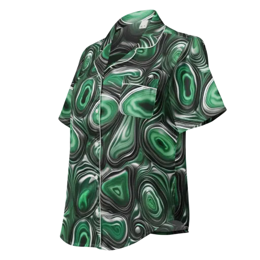 Emerald Agate on a Women's Short Sleeve Pajama Top