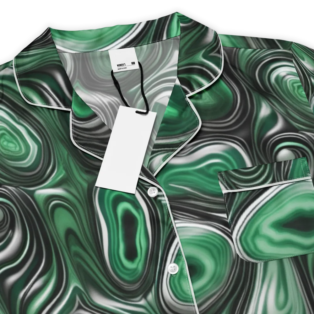 Emerald Agate on Women's Short Sleeve Pajama Top — Product details