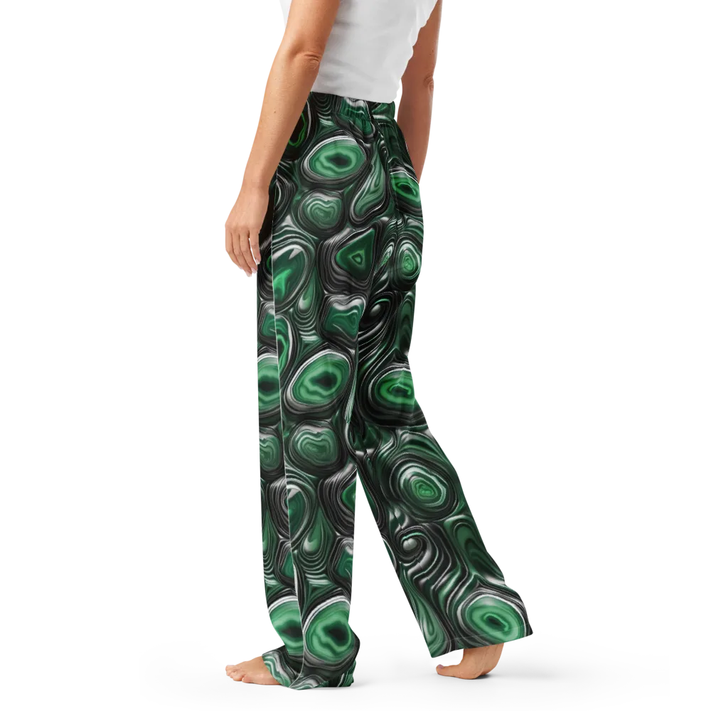 Emerald Agate on Women's Pajama Pants — Left