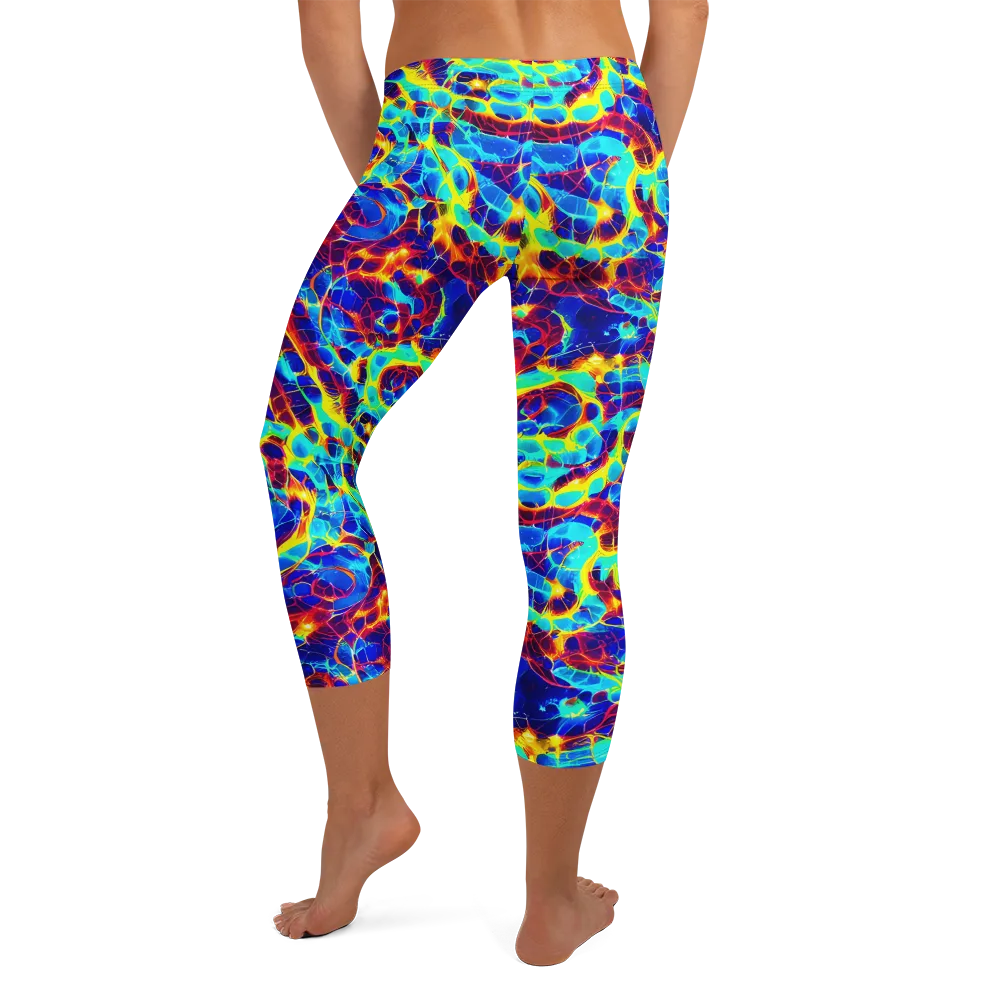 Cobalt Plasma on Capri Leggings — Back