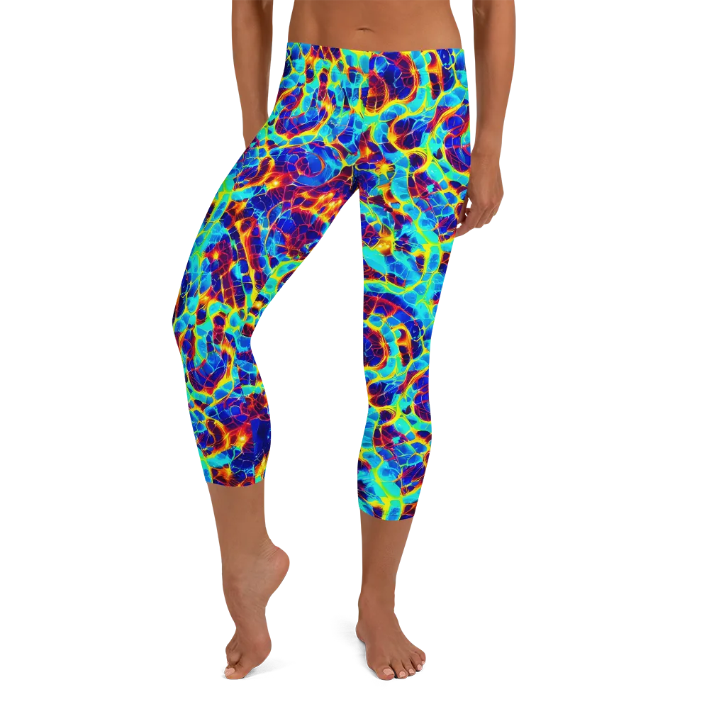 Cobalt Plasma on Capri Leggings — Front