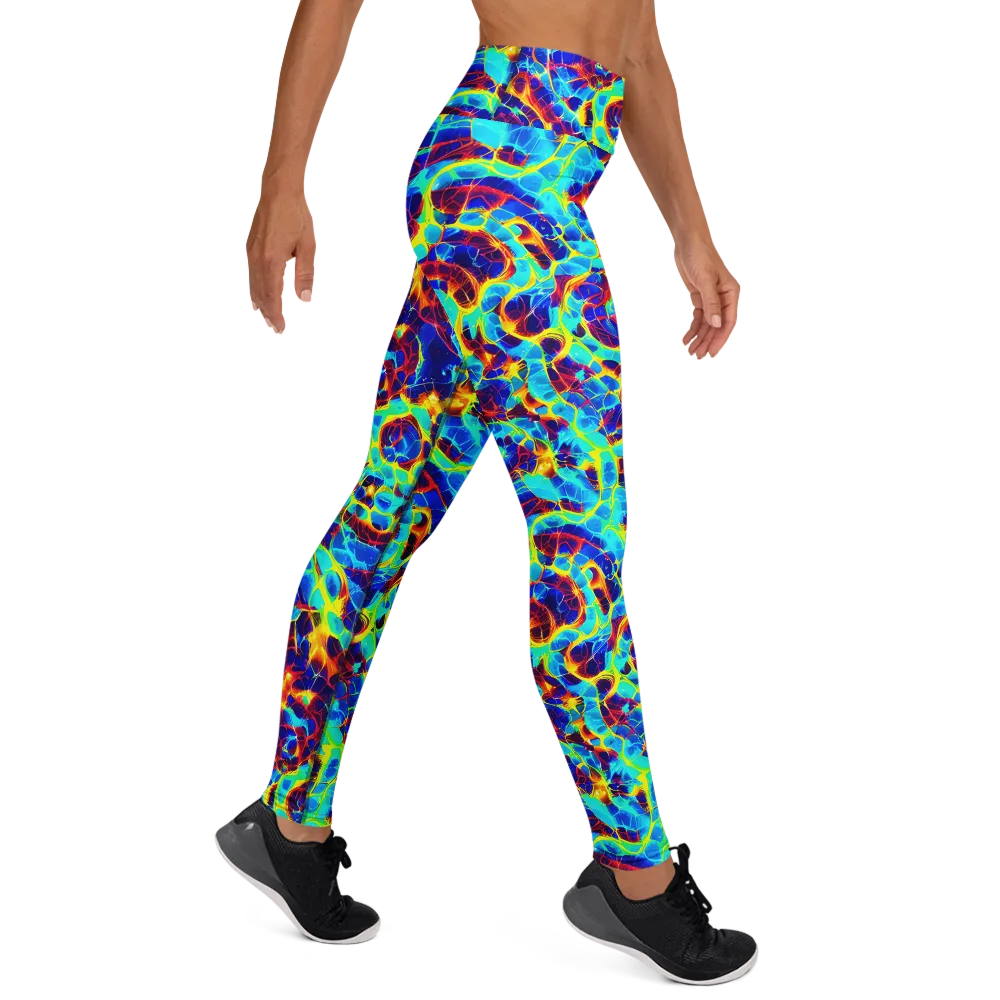 Cobalt Plasma on Yoga Leggings — Right