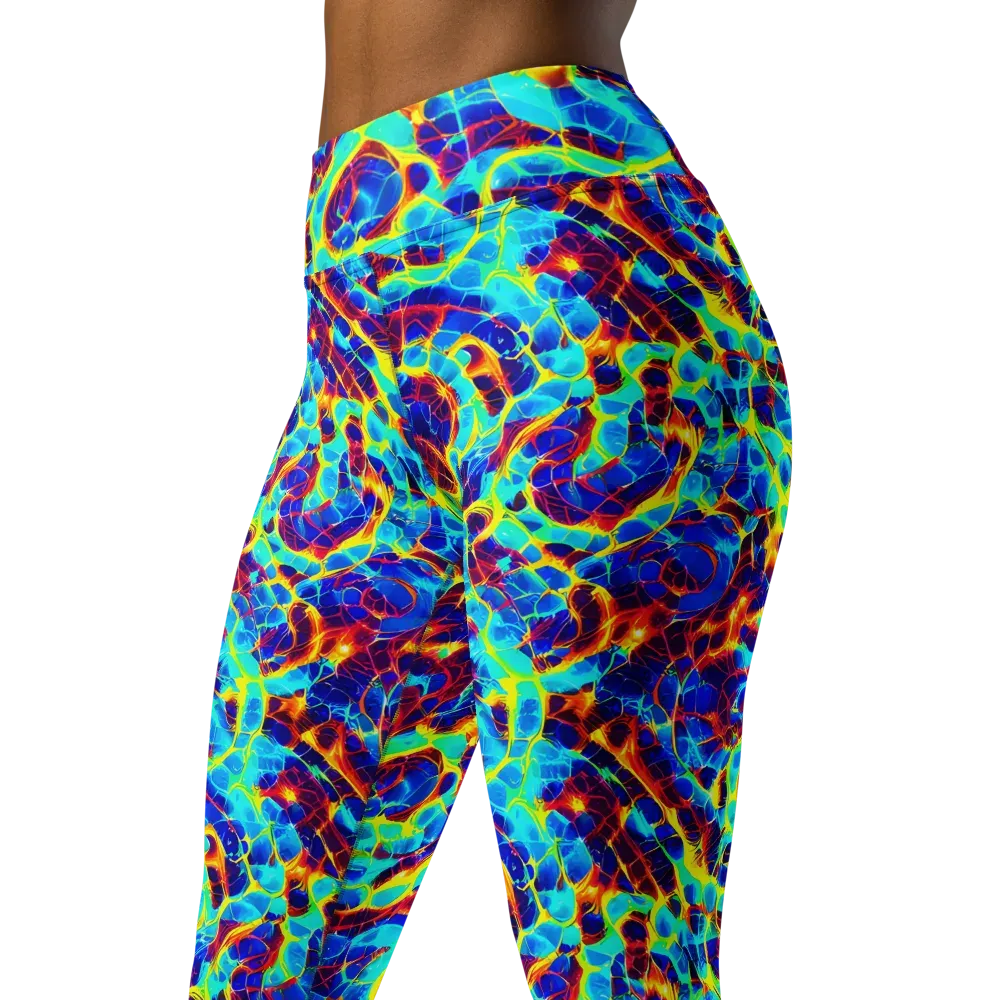 Cobalt Plasma on Yoga Leggings — Left Front