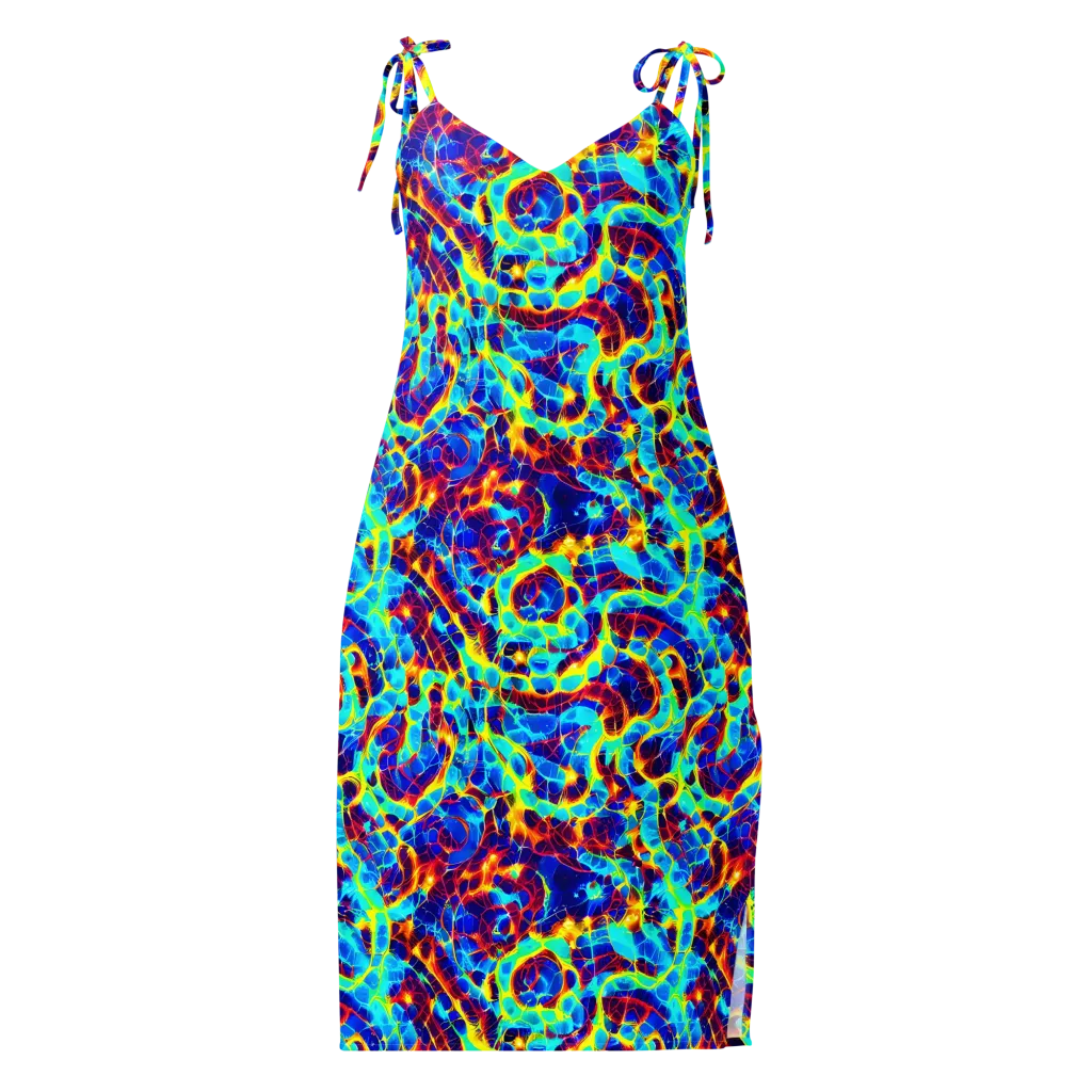 Cobalt Plasma on Slip Dress — Front