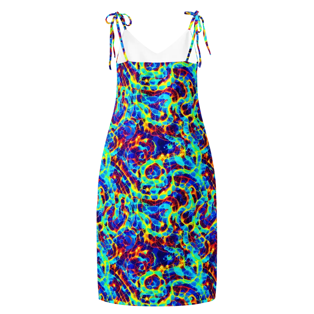 Cobalt Plasma on Slip Dress — Back