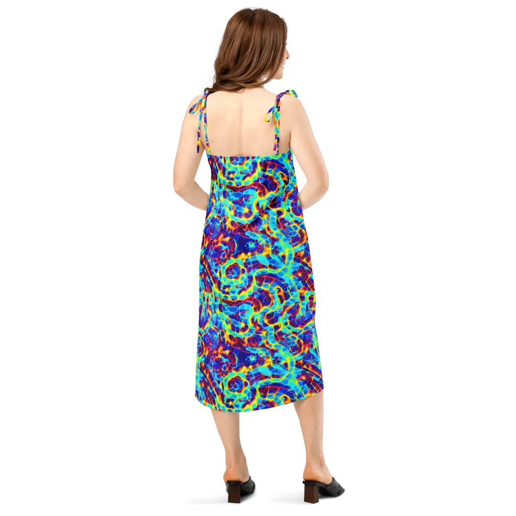 Cobalt Plasma on Slip Dress — Back