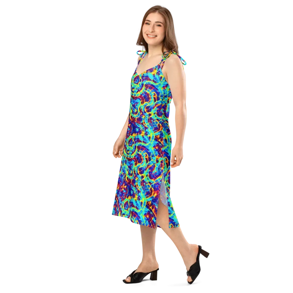 Cobalt Plasma on Slip Dress — Left Front