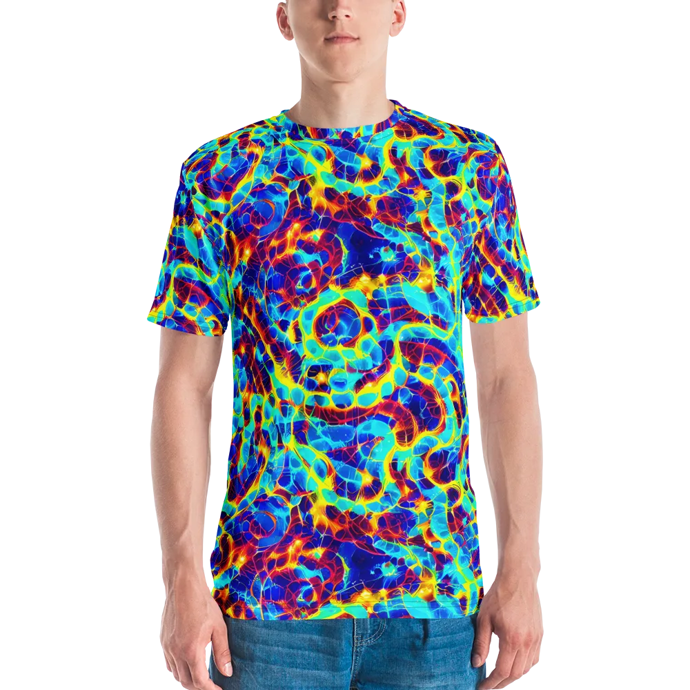 Cobalt Plasma on Men's Crew Neck T-Shirt — Front
