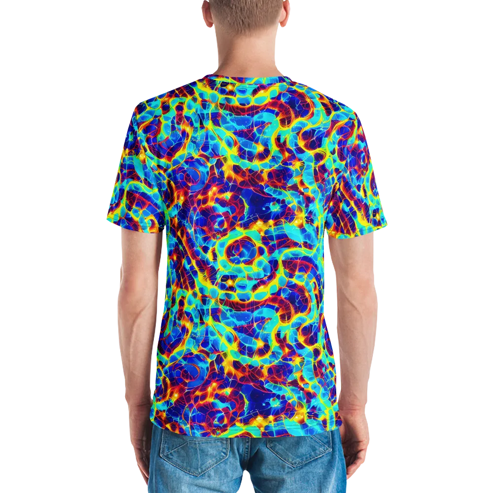Cobalt Plasma on Men's Crew Neck T-Shirt — Back