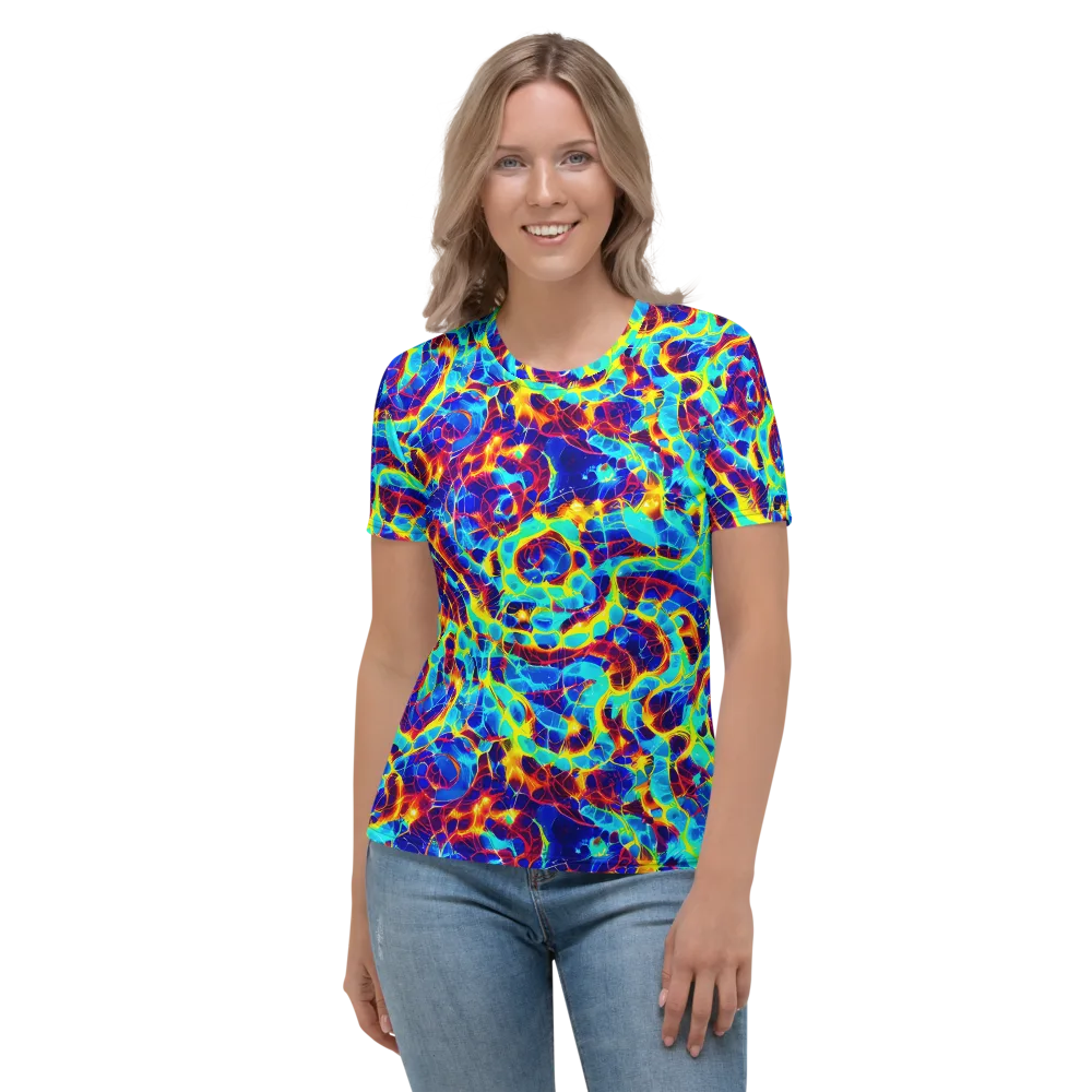 Cobalt Plasma on Women's Crew Neck T-Shirt — Front