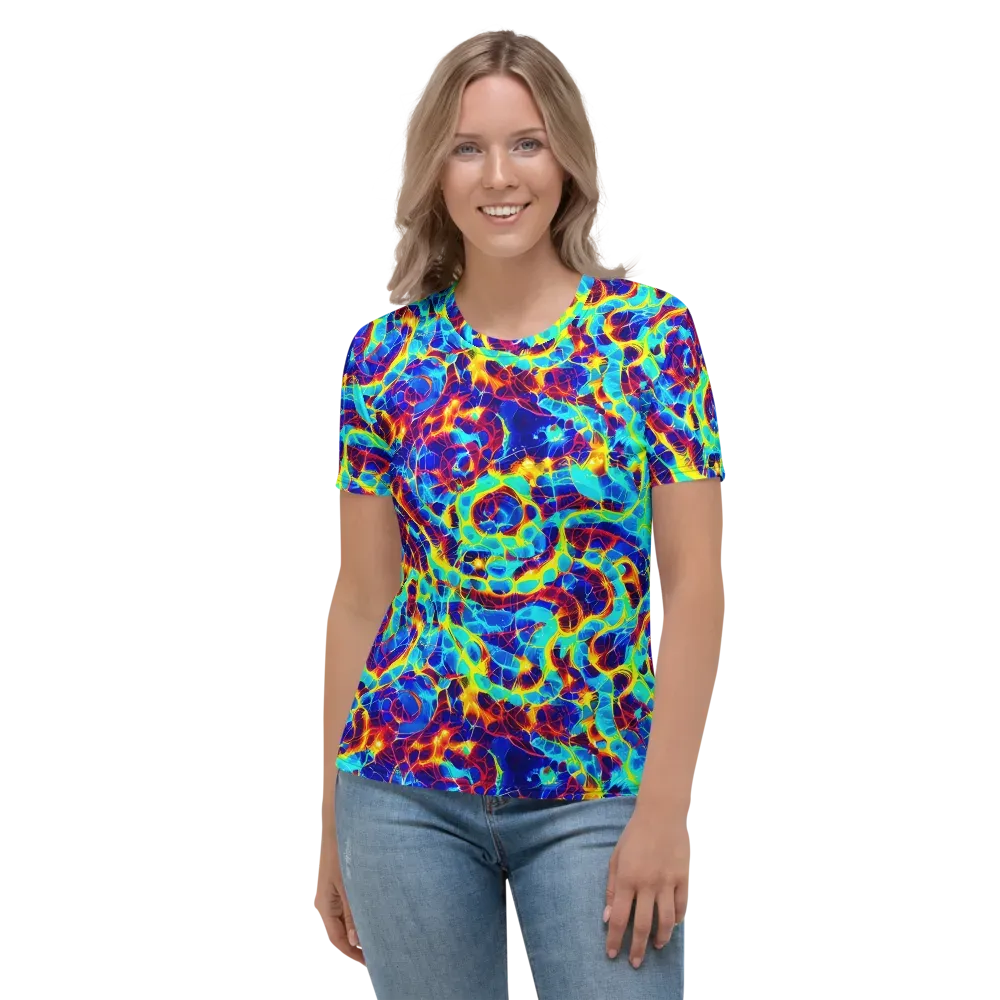 Cobalt Plasma on Women's Crew Neck T-Shirt — Front