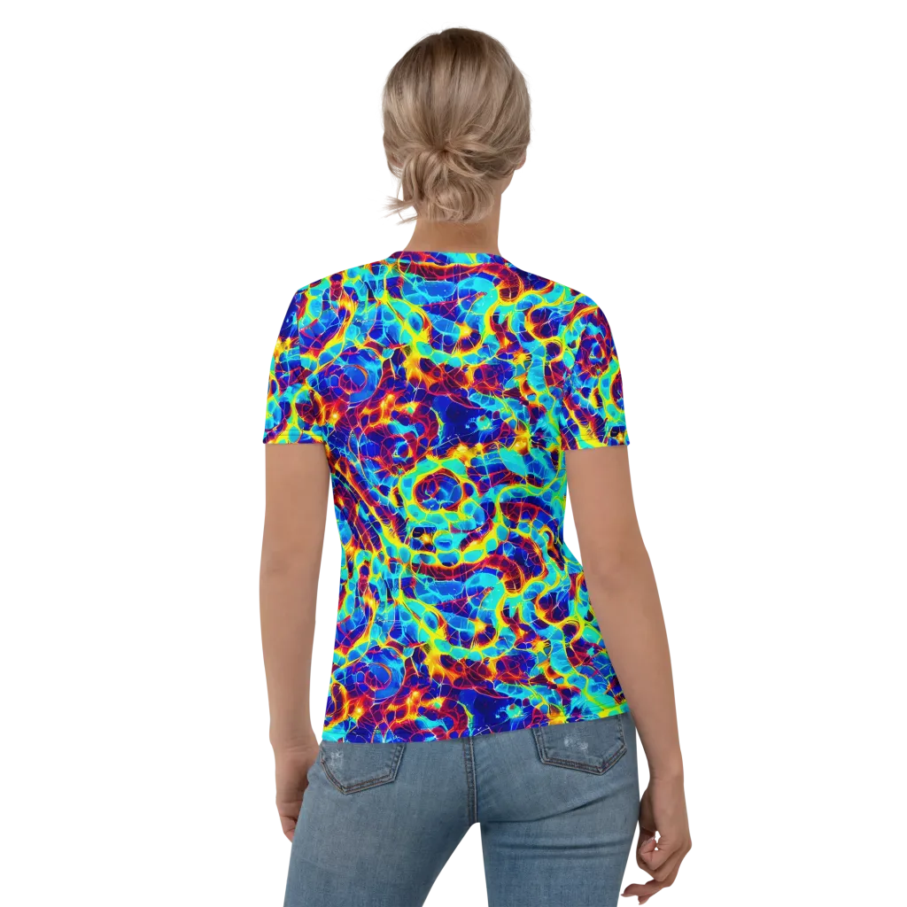 Cobalt Plasma on Women's Crew Neck T-Shirt — Back