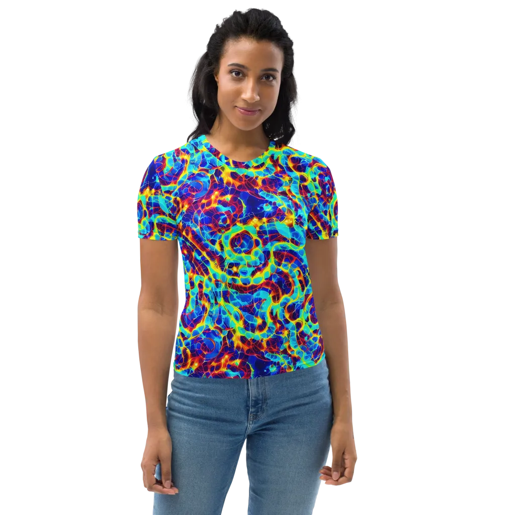 Cobalt Plasma on Women's Crew Neck T-Shirt — Front