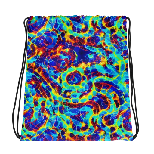 Cobalt Plasma on a Drawstring Bag