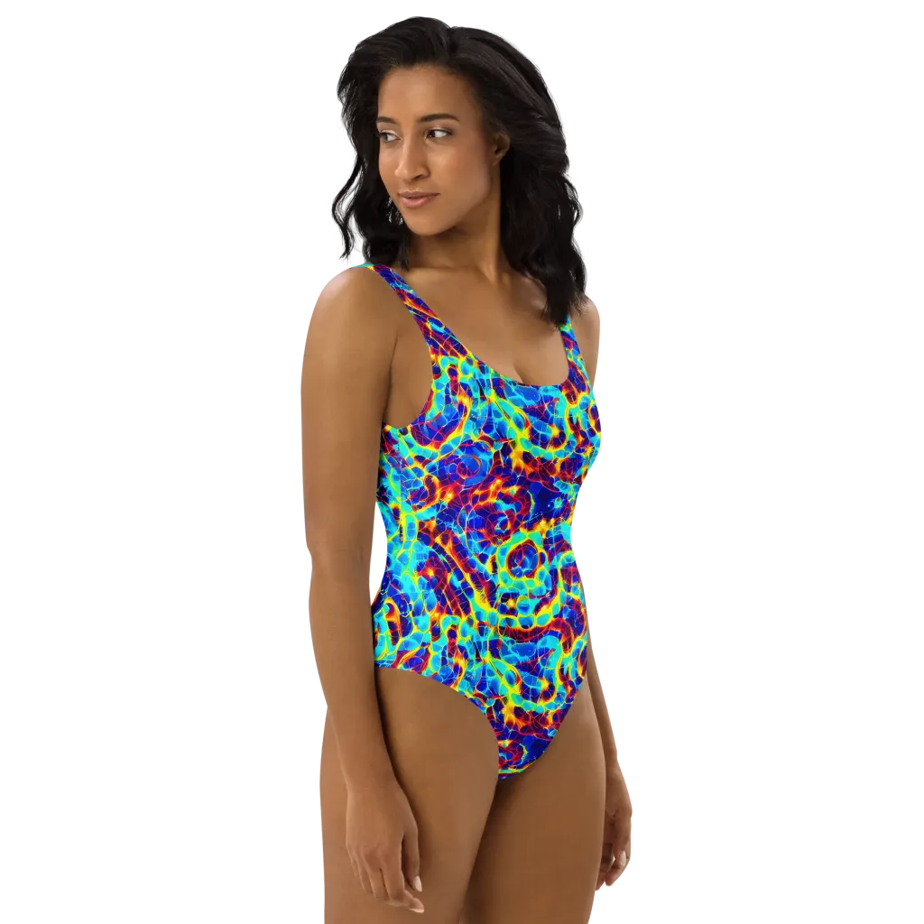 Cobalt Plasma on One-Piece Swimsuit — Right
